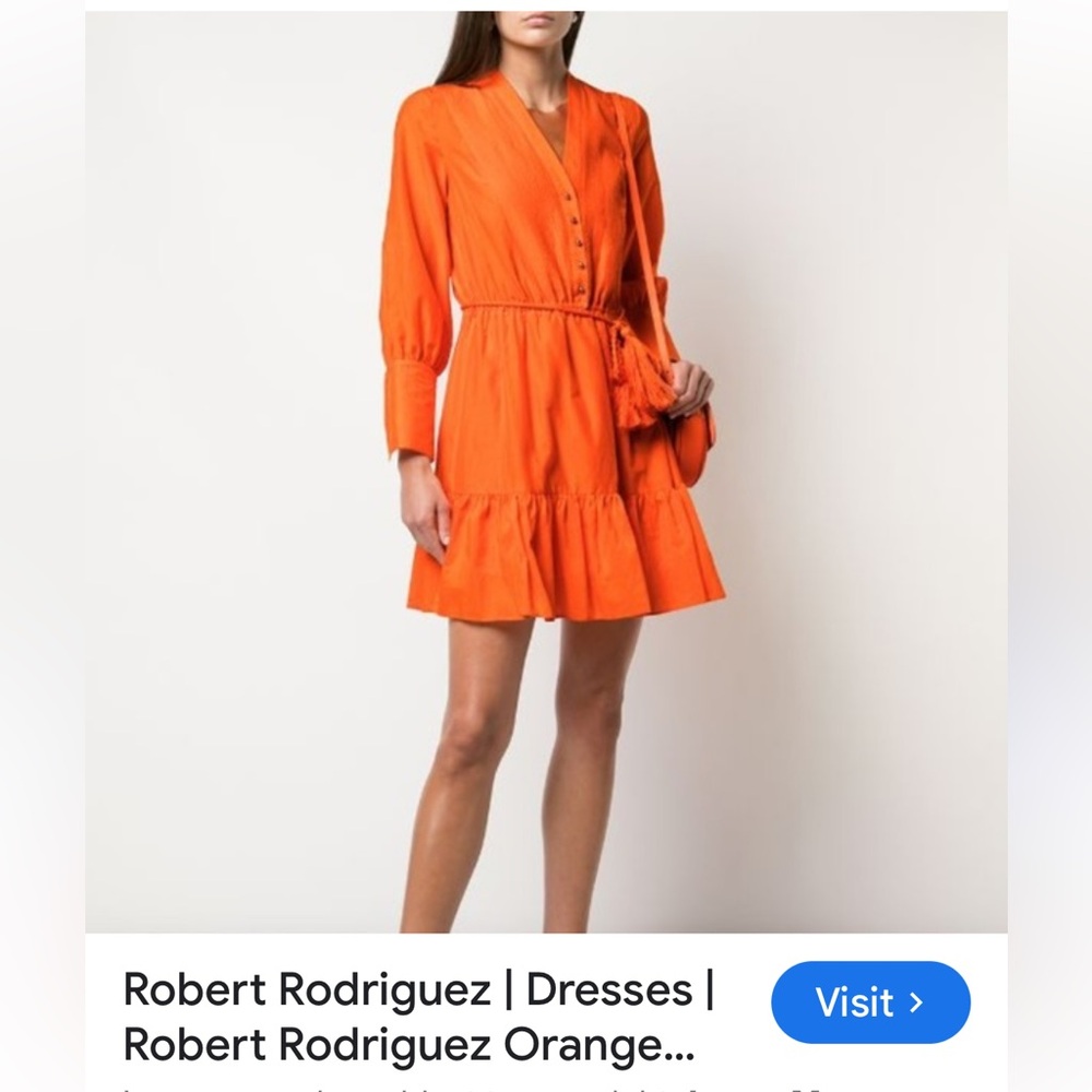 Robert Rodriguez Bright Orange Dress